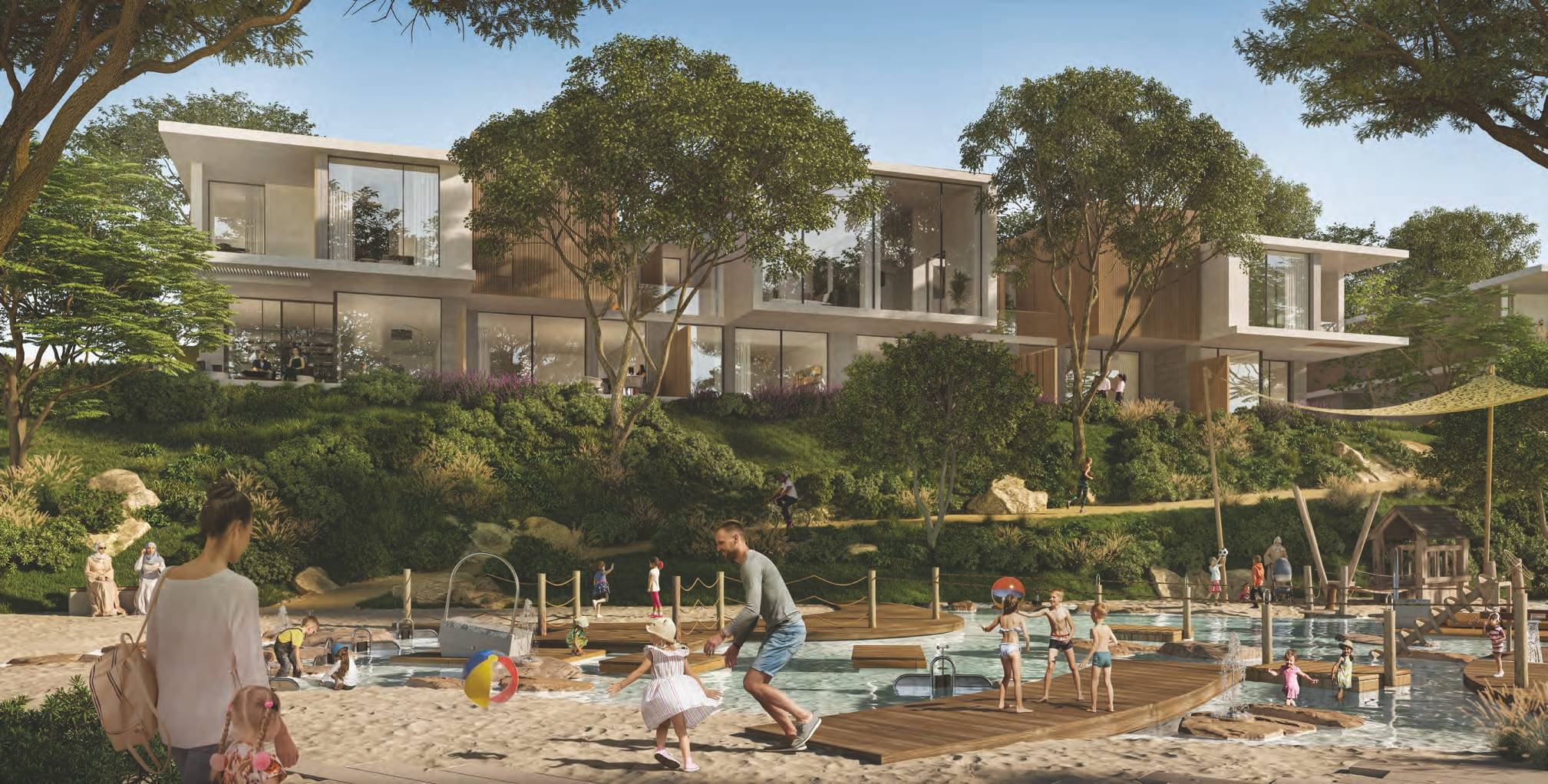 Swimming pools, splash pads and kids’ play areas